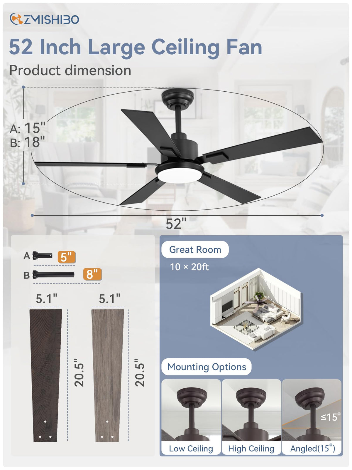 ZMISHIBO 3 CCT LED lighting offers warm to cool options.
