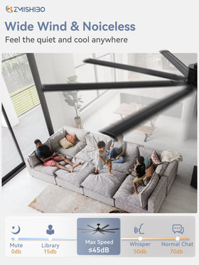 ZMISHIBO wide airflow coverage is ideal for large spaces.