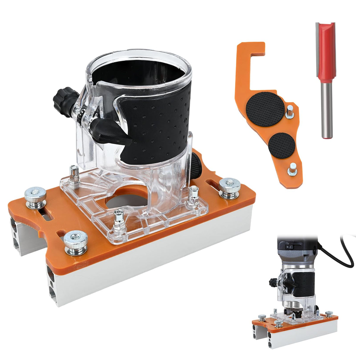 ZMJY 2-in-1 router jig slotting in action for precise hidden fastener installation