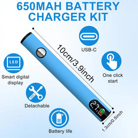 ZMJY cart pen featuring double-click heat control for quick adjustments.