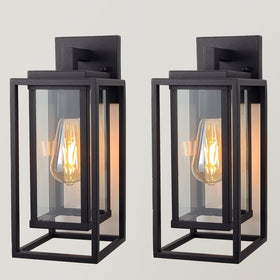 ZMKMOK 14 inch outdoor wall light with double cage for porch lighting.