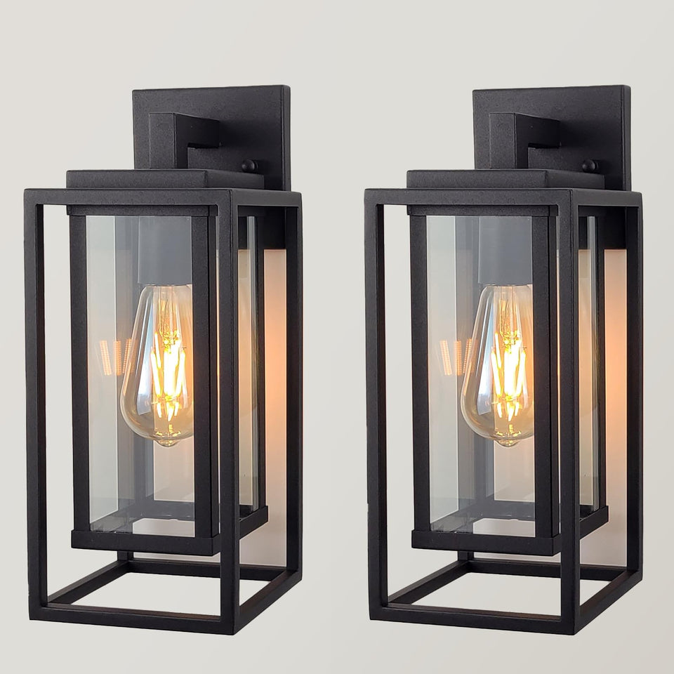 ZMKMOK 14 inch outdoor wall light with double cage for porch lighting.