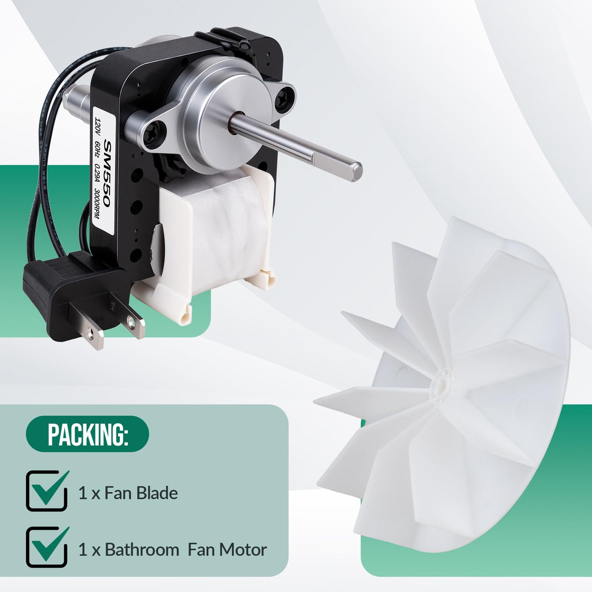 Znektis 120V US plug pre-wired for quick, tool-free installation