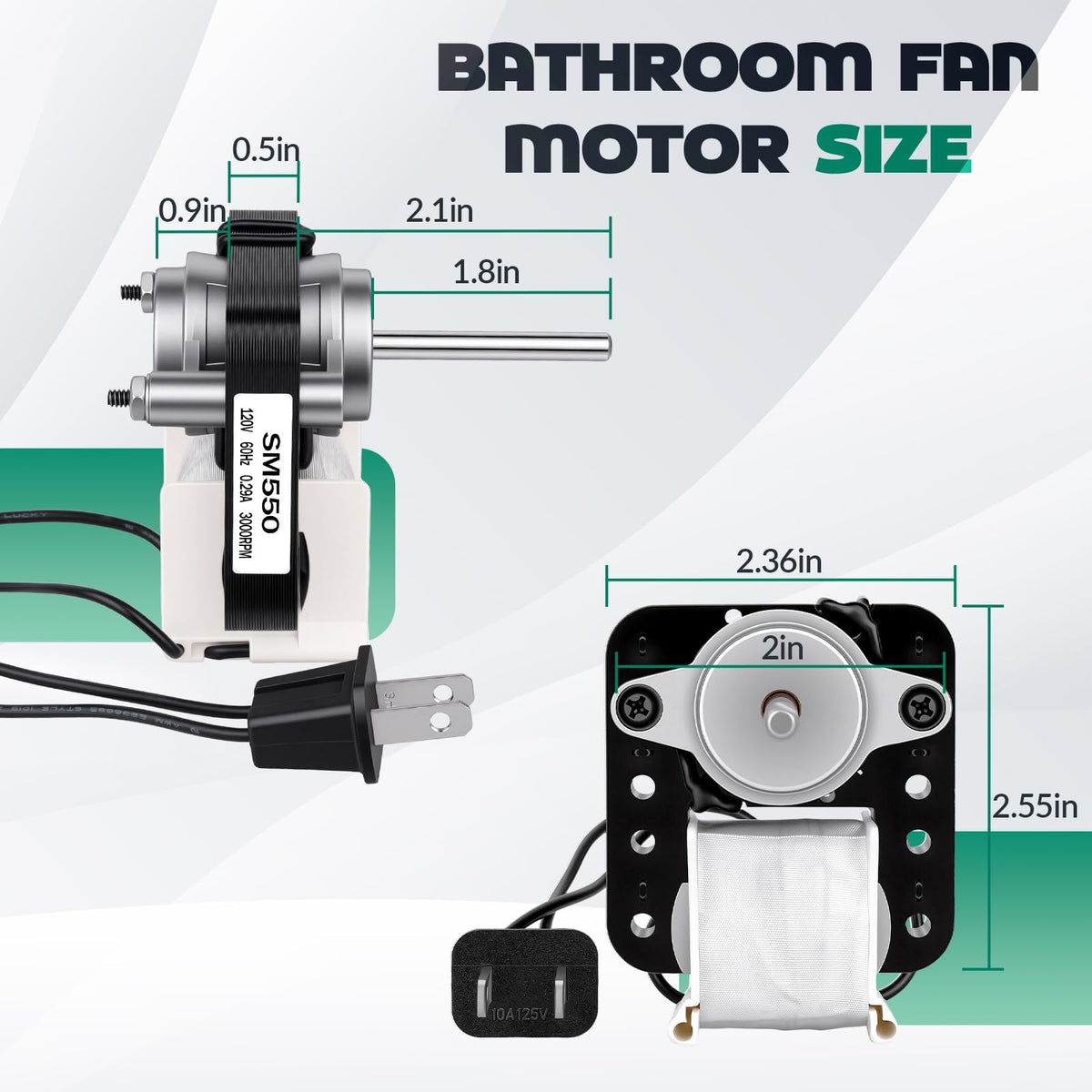 Znektis 50 CFM bathroom exhaust in action providing efficient air movement