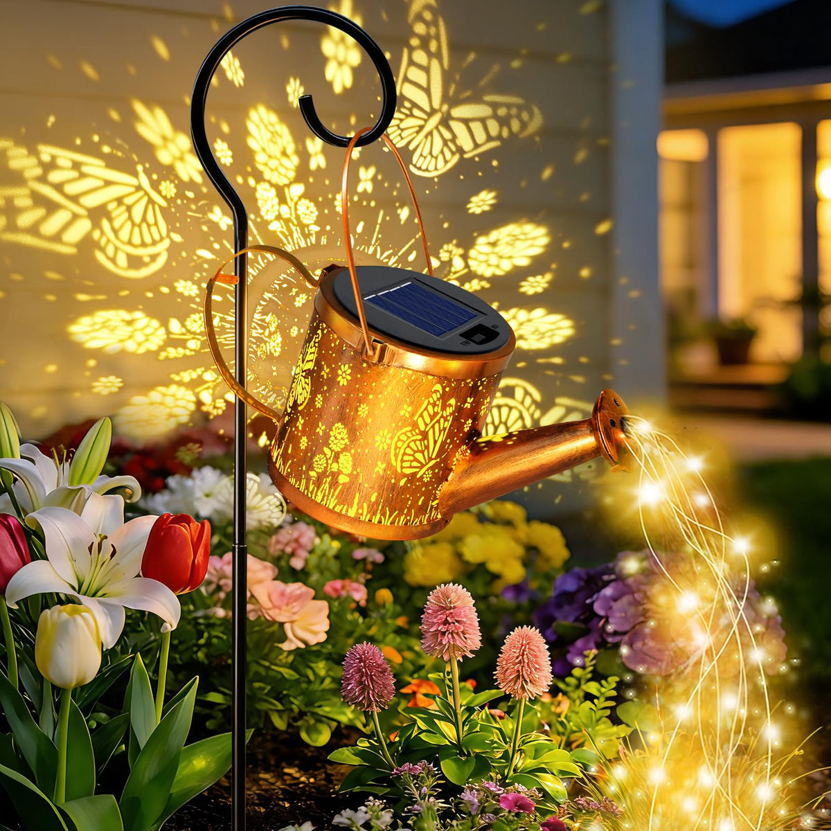 ZNYCYE butterfly lantern casts graceful ground patterns for patios