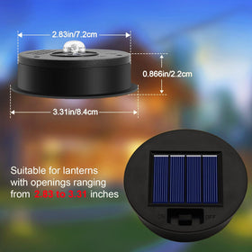 ZNYCYE lantern-top close-up shows 3.31-inch opening enabling quick compatibility with many lanterns.