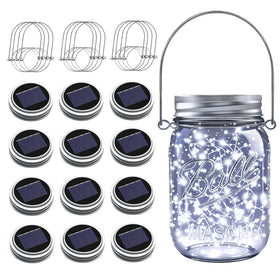 ZNYCYE mason jar solar lights for outdoor assembly, easy porch hanging.