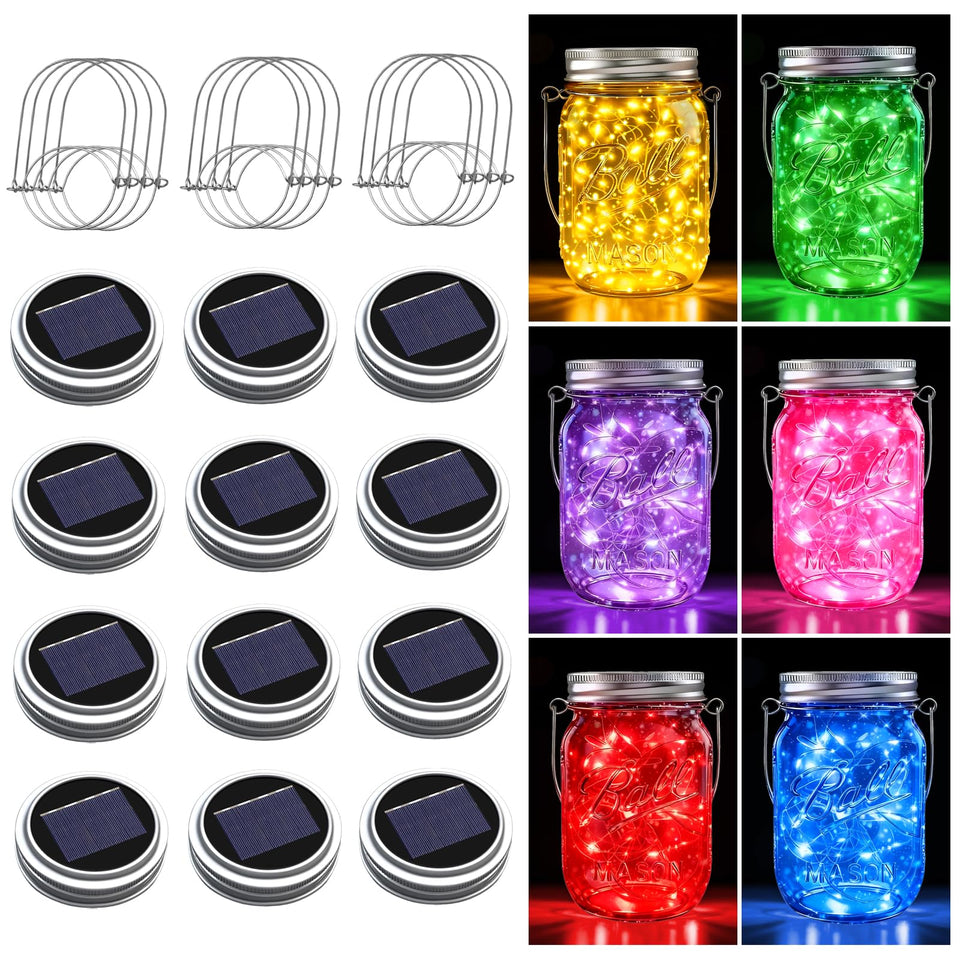 ZNYCYE mason jar solar lights for outdoor hanging on trees, ambient glow