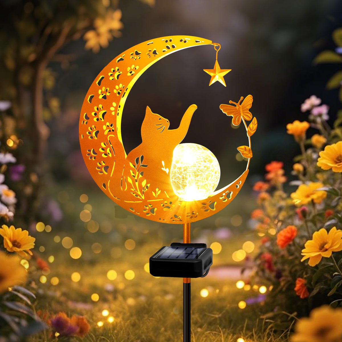 ZNYCYE patio and pathway decor lights enhance garden charm after dark