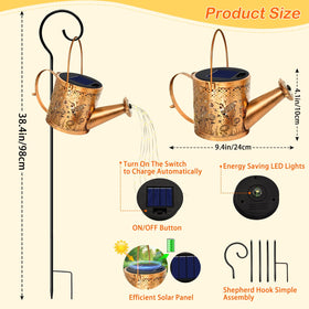 ZNYCYE solar garden lights with six LED strands for lively yard decor