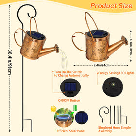 ZNYCYE outdoor lights with shepherd's hook for easy placement