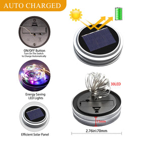 ZNYCYE solar mason jar lights with bendable copper wires for custom shapes.