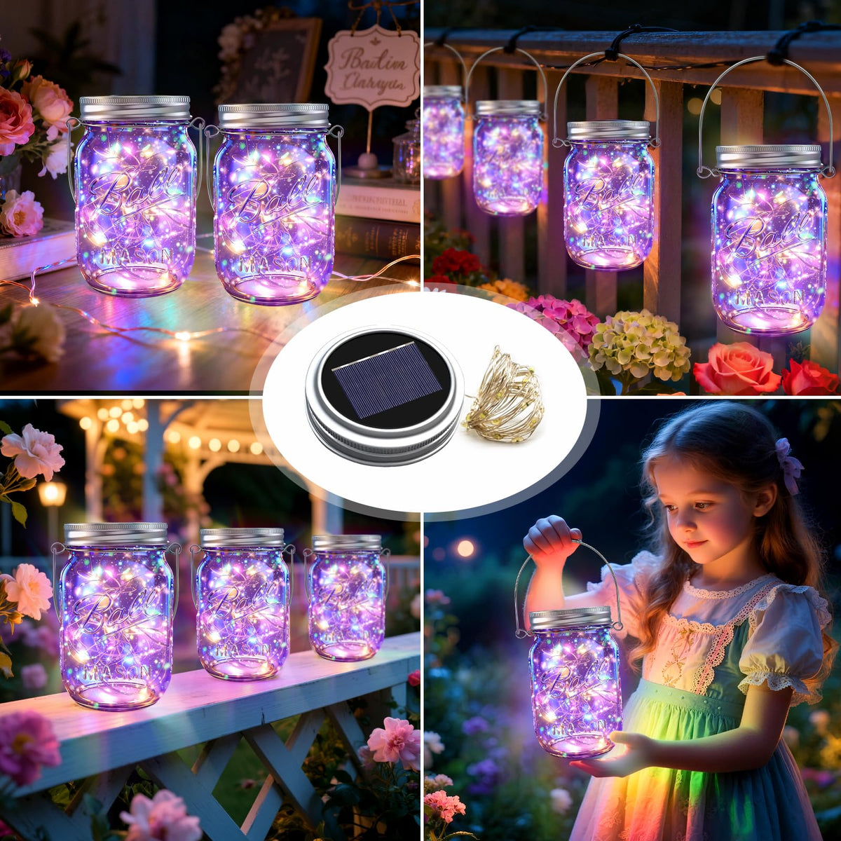 ZNYCYE jars not included but lid lights ready for setup.