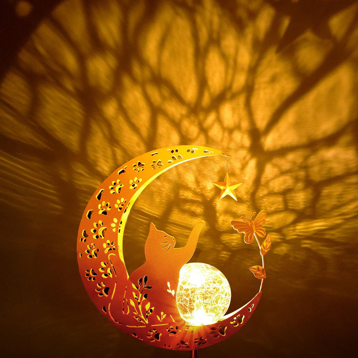 ZNYCYE outdoor solar stake light stands 33 inches tall for dramatic illumination