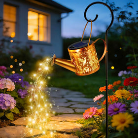 ZNYCYE solar watering can lights hanging outdoors for warm garden glow
