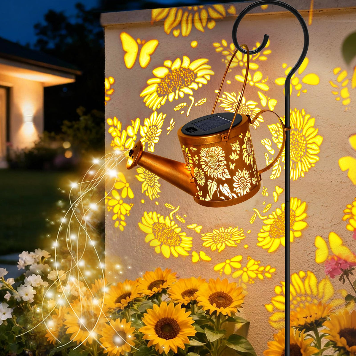 ZNYCYE sunflower lantern LED dancing lights light your garden paths.
