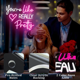 Zoaept Pink room decor neon light adds soft illumination for cozy nights.