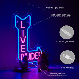 ZODZ neon sign preassembled hanging chain for quick wall mounting