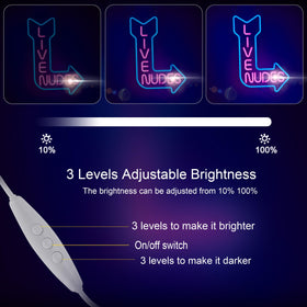 ZODZ neon sign USB powered for easy setup in bedrooms