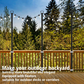Zoegi metal stand for deck and patio offers stable mounting.