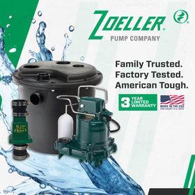 Zoeller 105001 built-in check valve adds protection and peace of mind