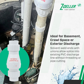 Zoeller 30-0040 50 PSI rated valve highlighted for durable, high-pressure performance.