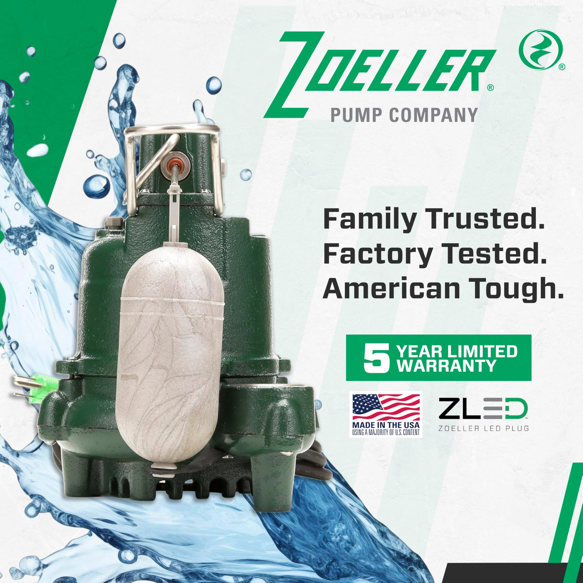 Zoeller M63 basement-installation demonstrates reliable water removal