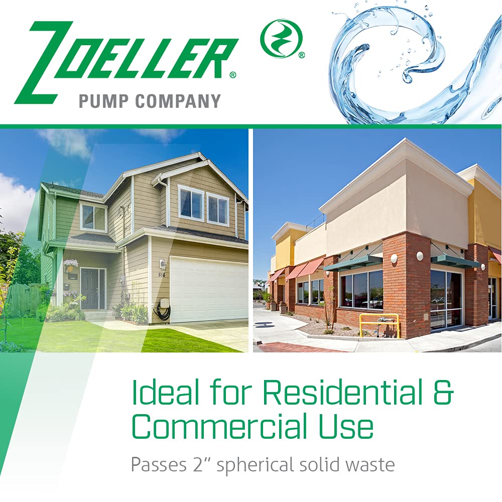 Zoeller Waste-Mate 267-0001 suction passage emphasizing 2-inch solids capability.