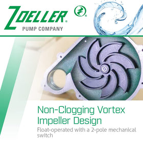 Zoeller Waste-Mate 267-0001 floating switch enabling automatic operation.