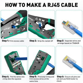 ZOERAX cat6 pass through connectors for easy installs