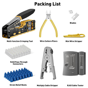 ZOERAX CAT6 Pass-Through Connectors ready for modular terminations
