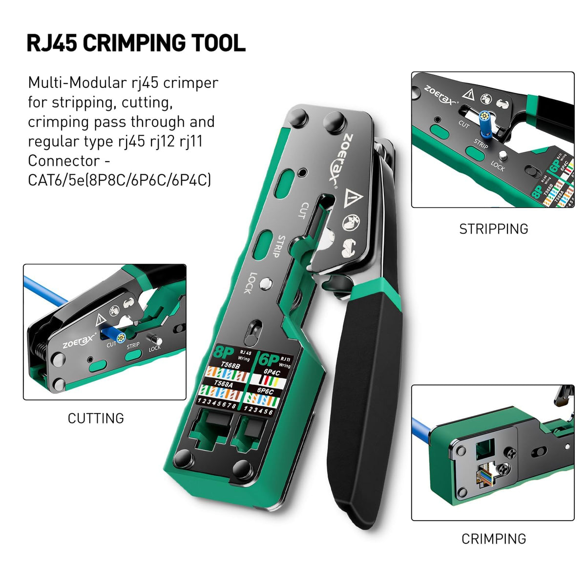 ZOERAX pass-through RJ45 connectors enable quick reliable terminations