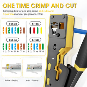 ZOERAX RJ45 crimping tool high-carbon steel construction durability.