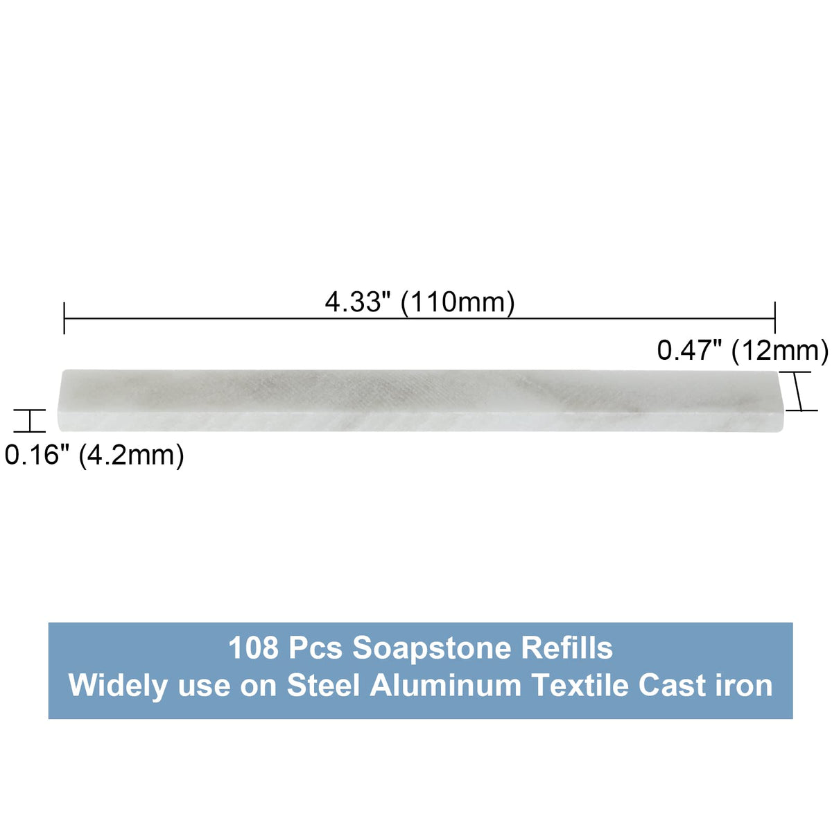 ZOEYES flat white soapstone refills for precise, erasable metal markings.