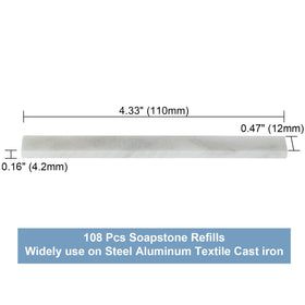 ZOEYES flat white soapstone refills for precise, erasable metal markings.