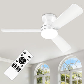 ZOEYON low-profile ceiling fan with light for compact rooms and steady airflow