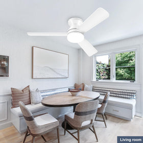 ZOEYON remote-control ceiling fan with LED light offers customizable speeds