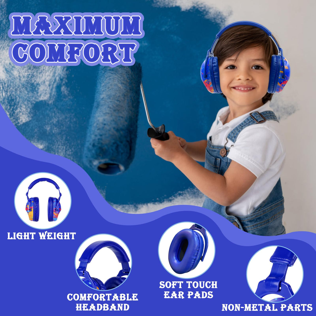 ZOHAN EM030 adjustable headband fits toddlers to teens.