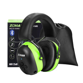 ZOHAN EM037 green headphones with rugged ABS shell for on-site protection