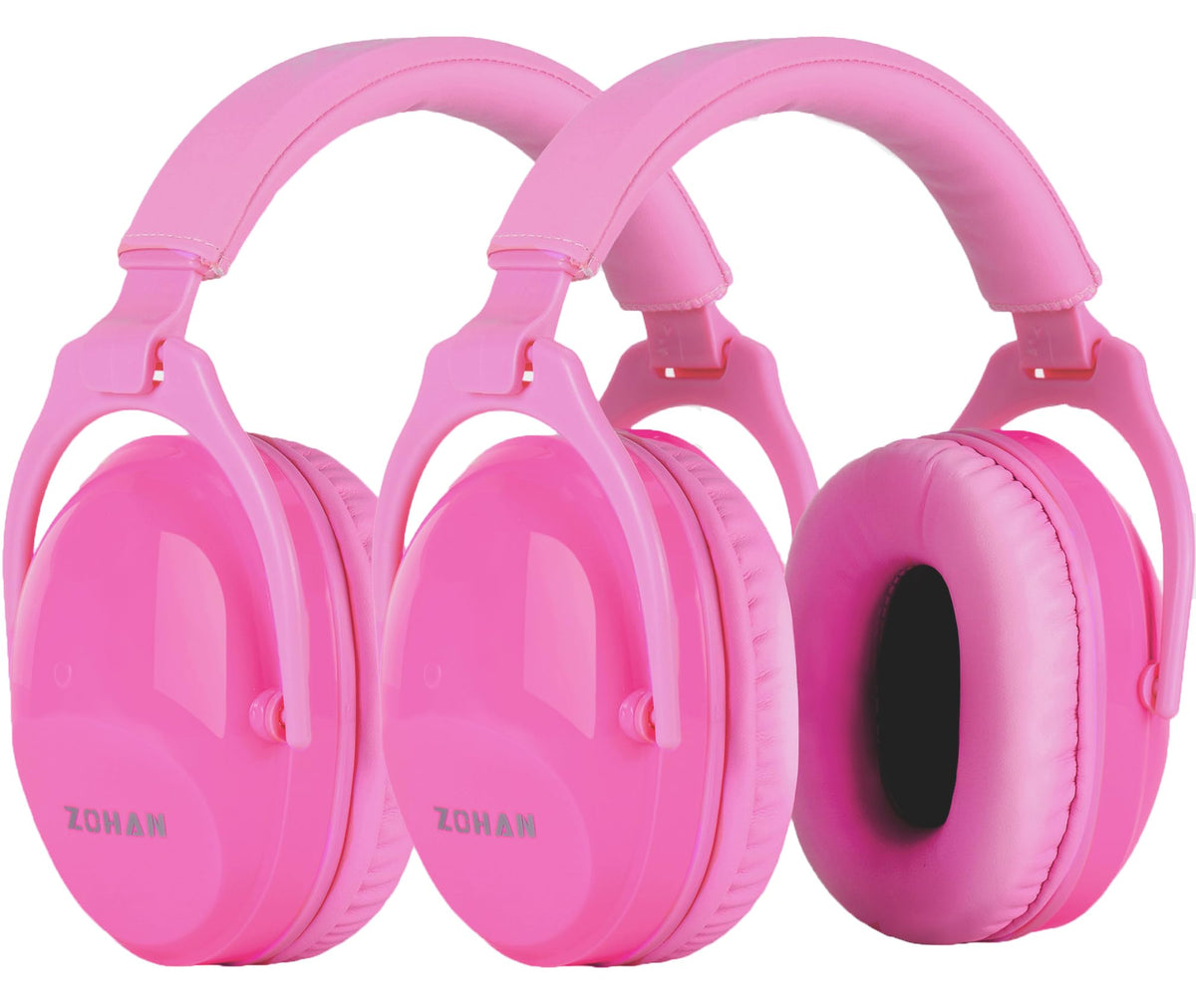 ZOHAN Kids Ear Protection 2Pack front view with adjustable headband for a secure fit.