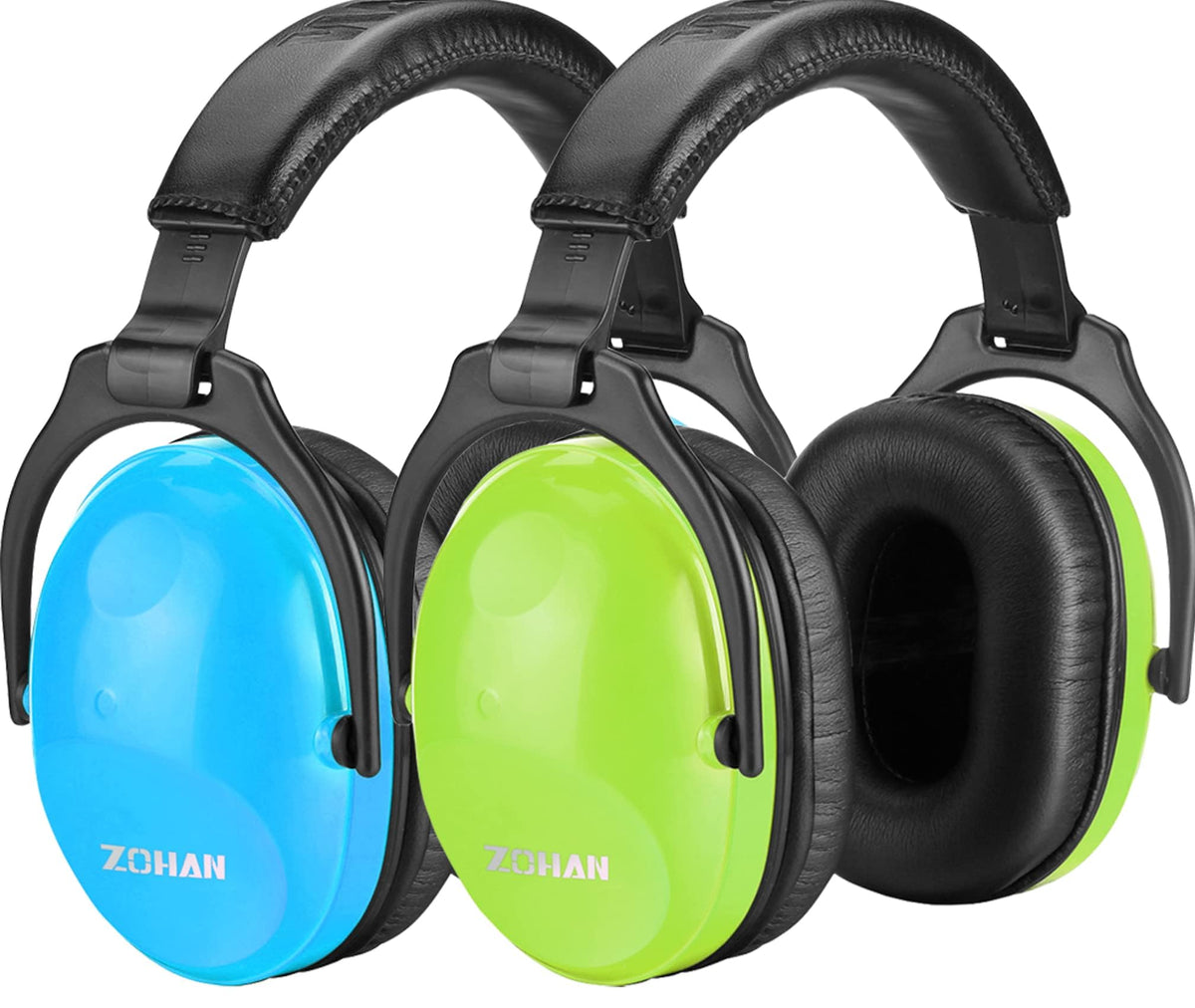 ZOHAN Kids Ear Protection 2Pack with two earmuffs for concerts and daily use.
