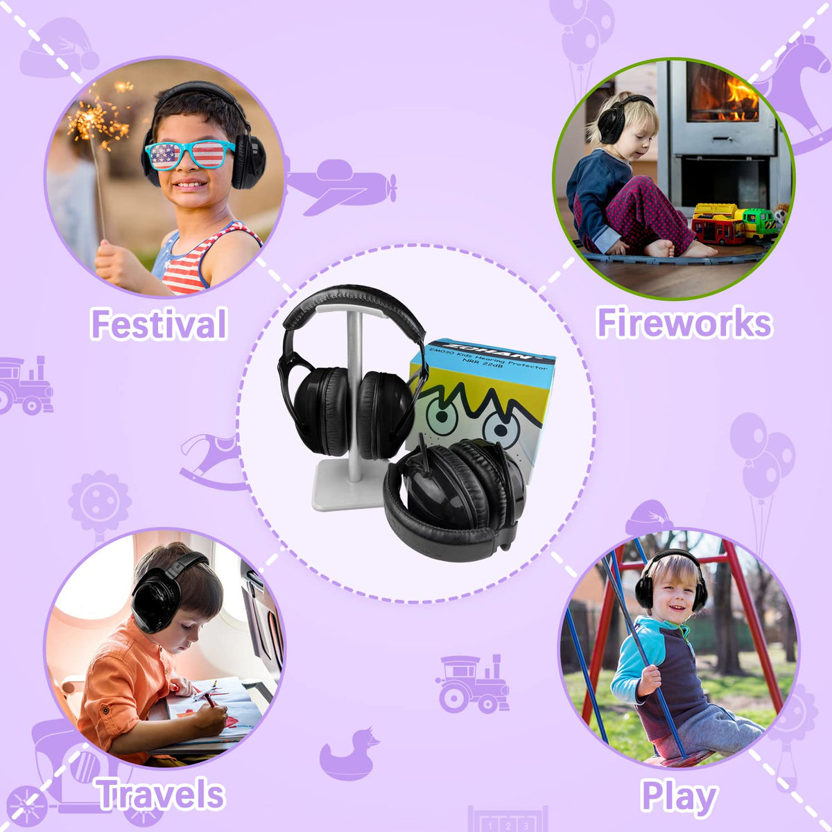 ZOHAN storage-bags included help keep headphones organized.