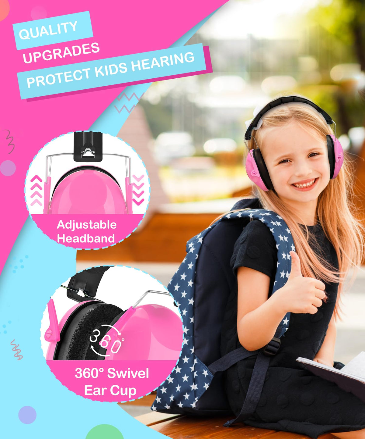ZOHAN Kids headphones soft PU leather cushioning for comfort.