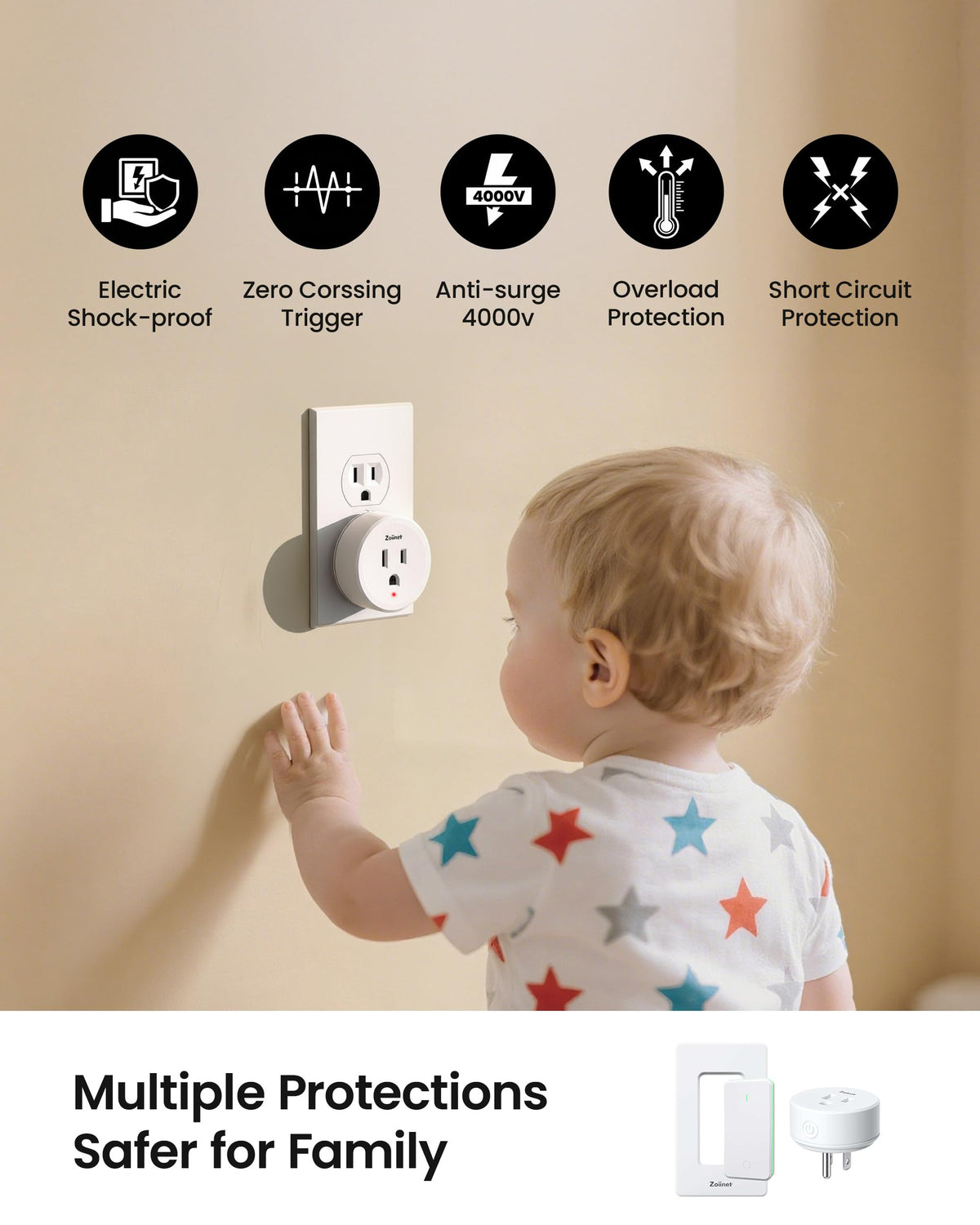 Zoiinet buckle-design removable switch for quick detachment and flexible placement.