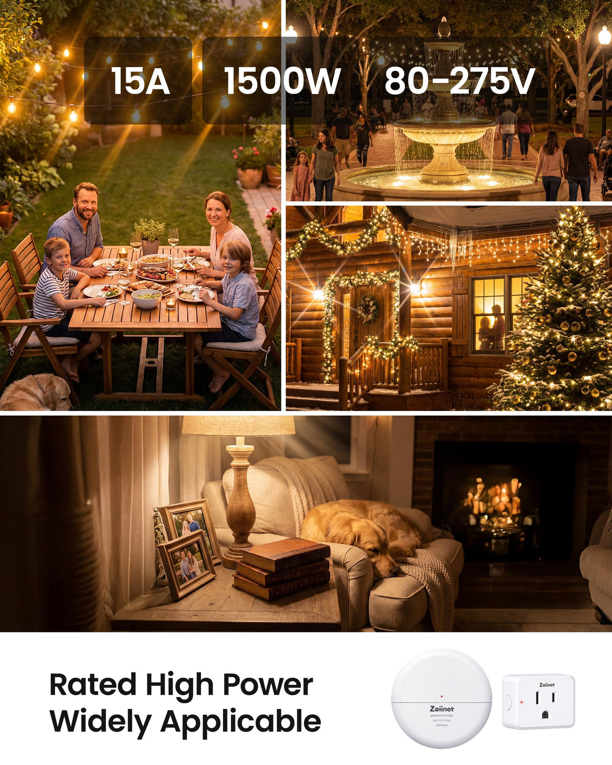Zoiinet countdown mode offering 5/15/30 minute timing for on-demand use.