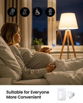 Zoiinet safety-rated design with durable battery-backed wireless switch.