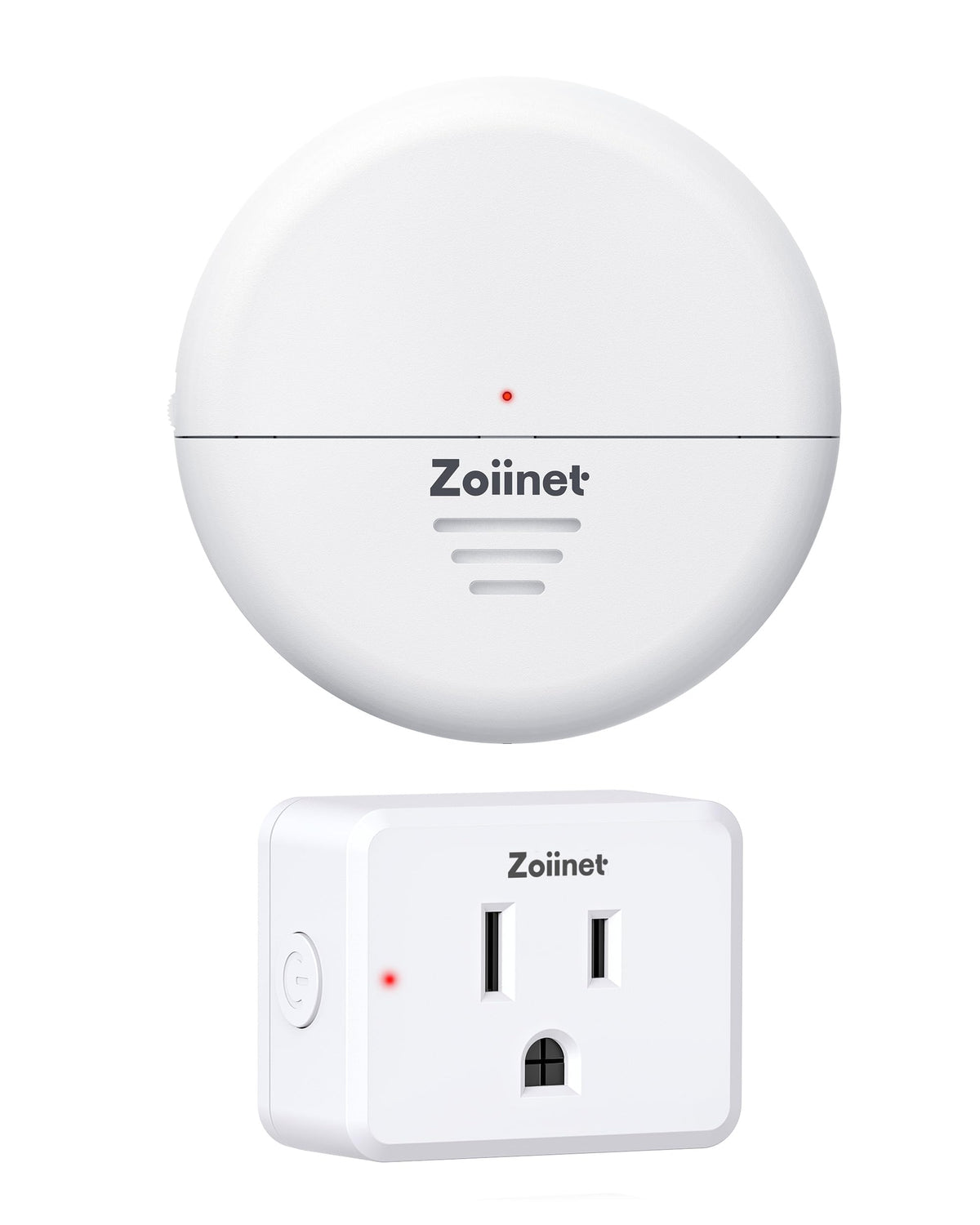 Zoiinet wireless motion sensor outlet with detachable setup for flexible placement and control.
