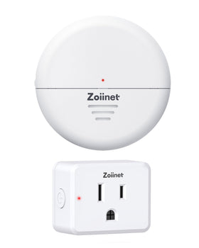 Zoiinet wireless motion sensor outlet with detachable setup for flexible placement and control.