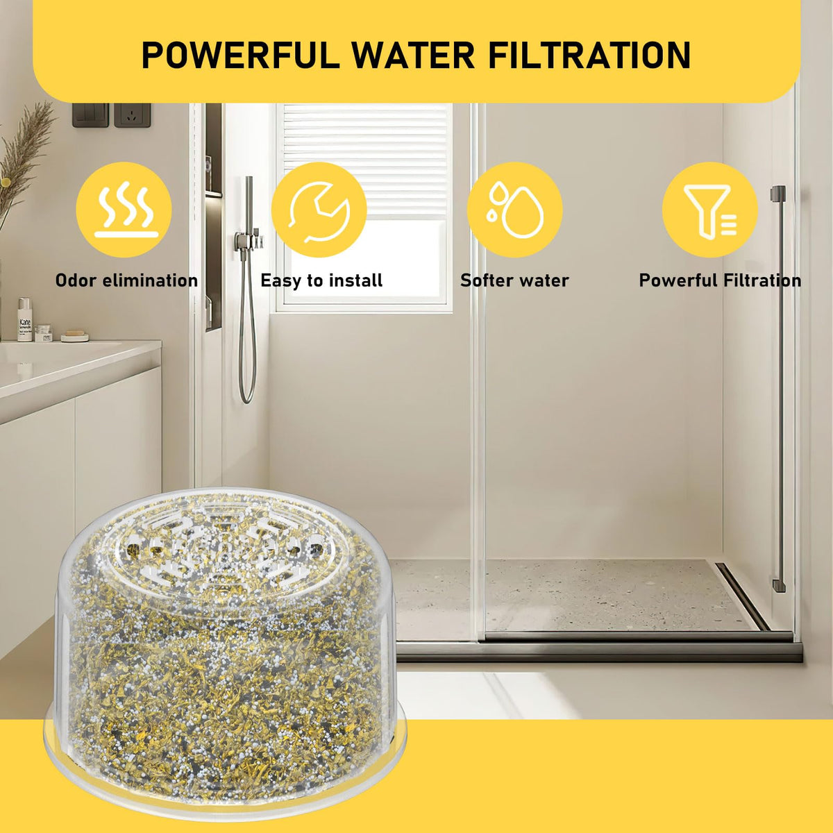 Zomixzo water softening closeup highlighting smoother feel and reduced mineral scale.