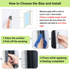 ZOMPAGO sliding-window-seal-fit clearly sealing a sliding door